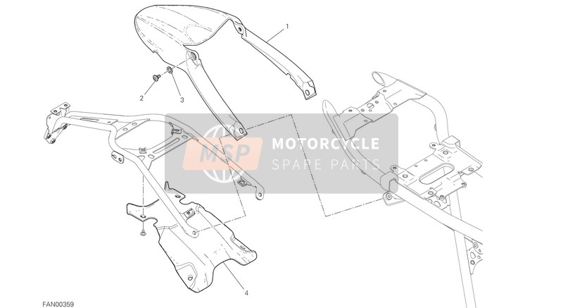 Ducati SCRAMBLER DESERT SLED USA 2019 Schlammschutz hinten für ein 2019 Ducati SCRAMBLER DESERT SLED USA