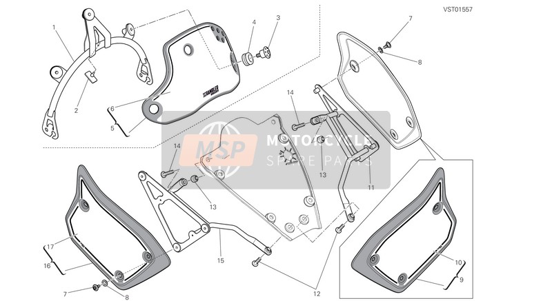 Ducati SCRAMBLER FLAT TRACK PRO USA 2016 Fairing für ein 2016 Ducati SCRAMBLER FLAT TRACK PRO USA