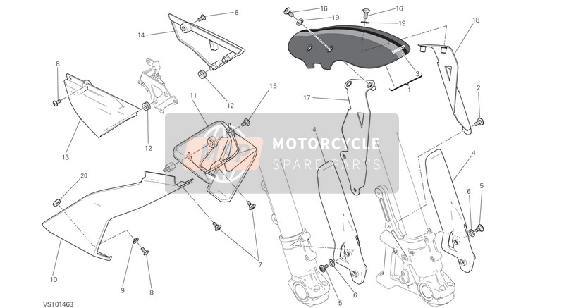 Ducati SCRAMBLER FULL THROTTLE USA 2015 Medio Carenado para un 2015 Ducati SCRAMBLER FULL THROTTLE USA