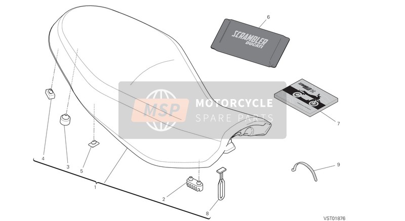 Ducati SCRAMBLER FULL THROTTLE USA 2020 SITZ für ein 2020 Ducati SCRAMBLER FULL THROTTLE USA