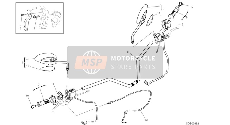 Ducati SCRAMBLER ICON EU 2020 LENKER für ein 2020 Ducati SCRAMBLER ICON EU