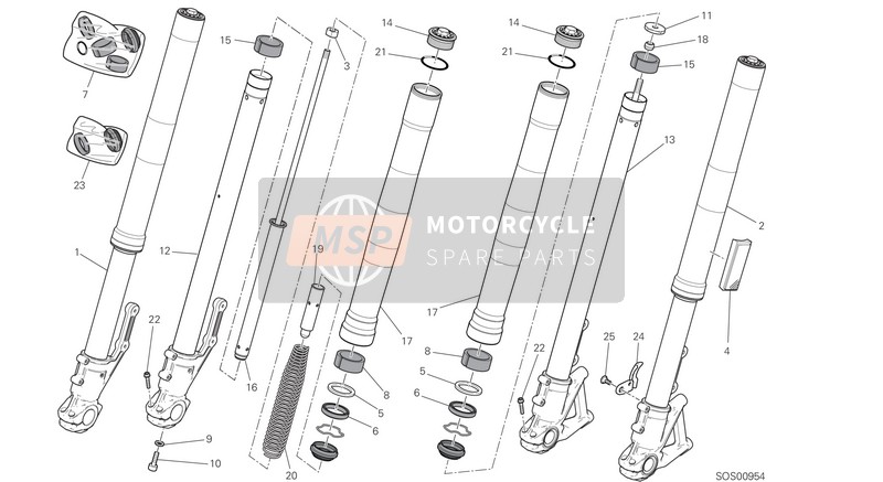 Ducati SCRAMBLER ICON USA 2020 Fourche avant pour un 2020 Ducati SCRAMBLER ICON USA