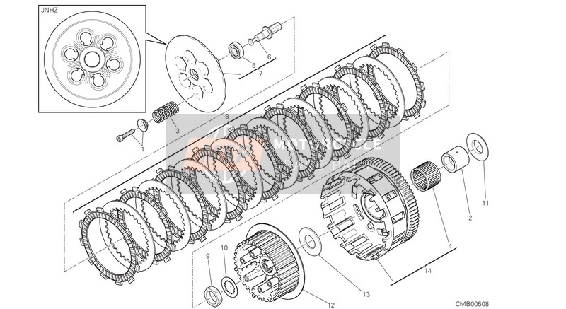 88110951A, Innerer Lagerring, Ducati, 0