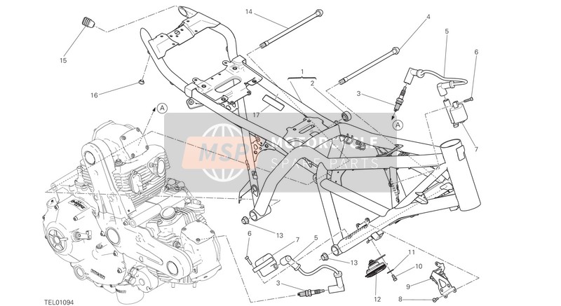 470P2892AA, Cadre, Ducati, 0