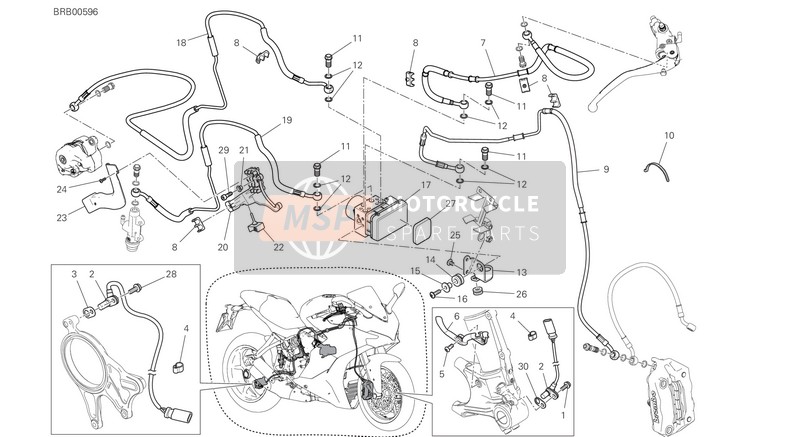 Ducati SPC 2020 Anti-blocage Système de freinage (ABS) pour un 2020 Ducati SPC