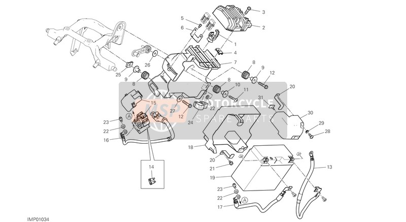 4601F172B, Battery Fuse Cover, Ducati, 0