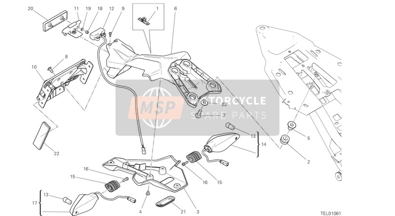 Ducati SPC 2020 Plattenhalter für ein 2020 Ducati SPC