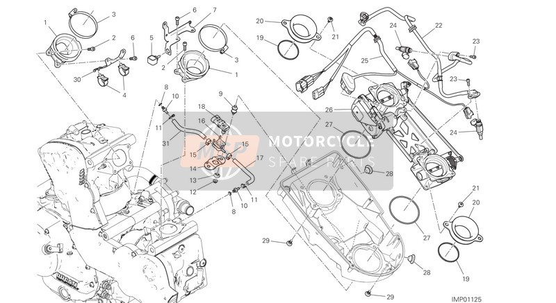 13510471A, Lufteinlasshorn Venturi, Ducati, 1