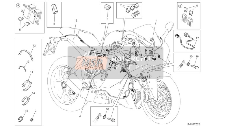 Ducati SPC 2020 Wiring Harness for a 2020 Ducati SPC