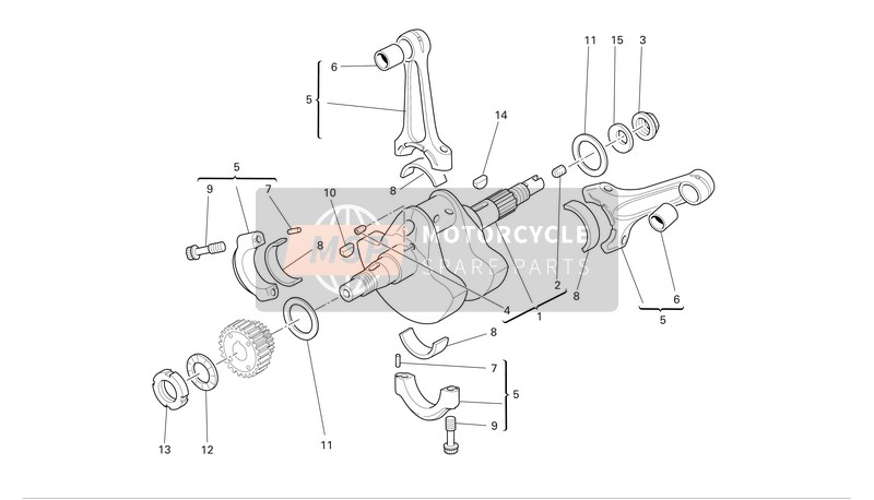 Ducati SPORT 1000 BIPOSTE Eu 2007 Connecting Rods for a 2007 Ducati SPORT 1000 BIPOSTE Eu
