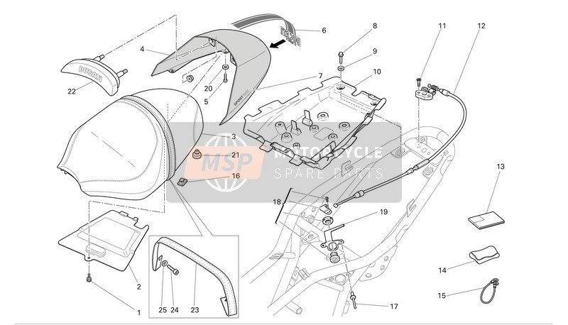 48310501CB, Codino Coprisella Giallo, Ducati, 0