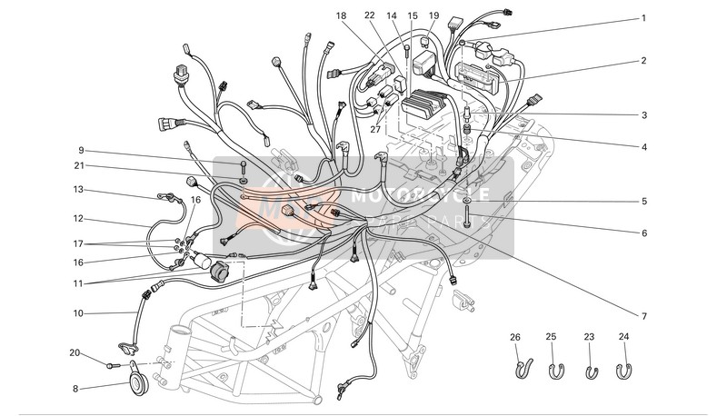 77210391A, Tornillo Tef M8X12, Ducati, 2