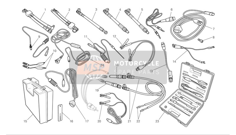 Ducati SPORT 1000 S Eu 2008 Werkstatt-Servicewerkzeuge 2 für ein 2008 Ducati SPORT 1000 S Eu