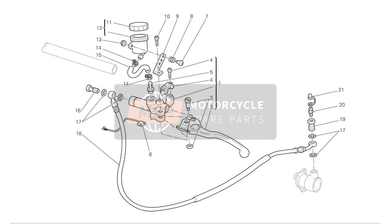 Ducati SPORT 1000 S Eu 2009 Commande d'embrayage pour un 2009 Ducati SPORT 1000 S Eu