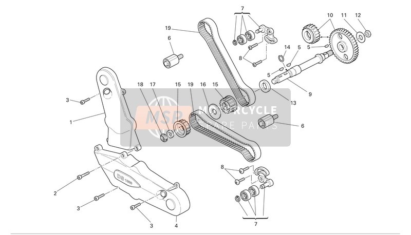 Ducati SPORT 1000 S Usa 2007 Sistema de cronometraje para un 2007 Ducati SPORT 1000 S Usa