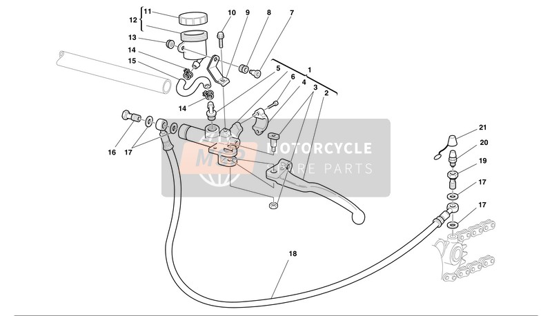 62610031A, Levier, Ducati, 0