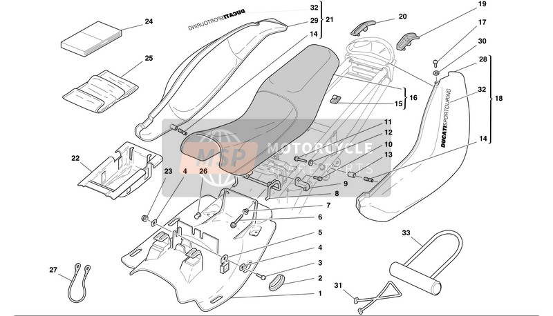 55910051A, Fender Rear, Inner, Ducati, 0