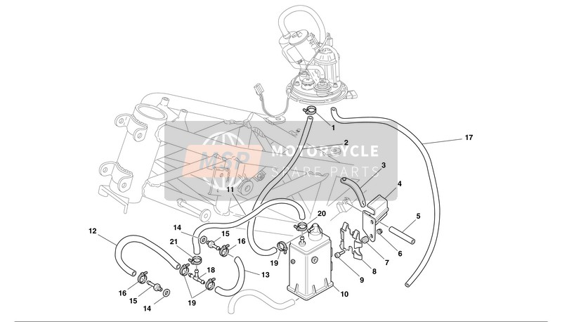 59011021A, Tubo Sfiato, Ducati, 0