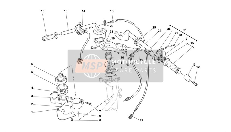 65040091B, Deviateur Feux Droite, Ducati, 1