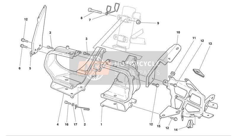 Ducati SPORT TOURING ST2 Eu 2003 Headlight Holder for a 2003 Ducati SPORT TOURING ST2 Eu