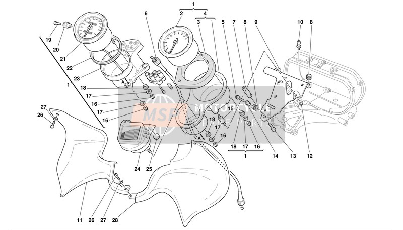 40140211A, Speedometer, Ducati, 0
