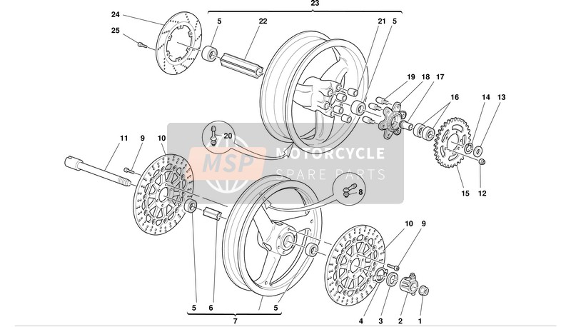 Ducati SPORT TOURING ST2 Usa 2003 roues pour un 2003 Ducati SPORT TOURING ST2 Usa