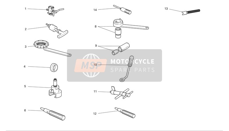 887131904, HALF-RINGS Mounting Punch Tool, Ducati, 0
