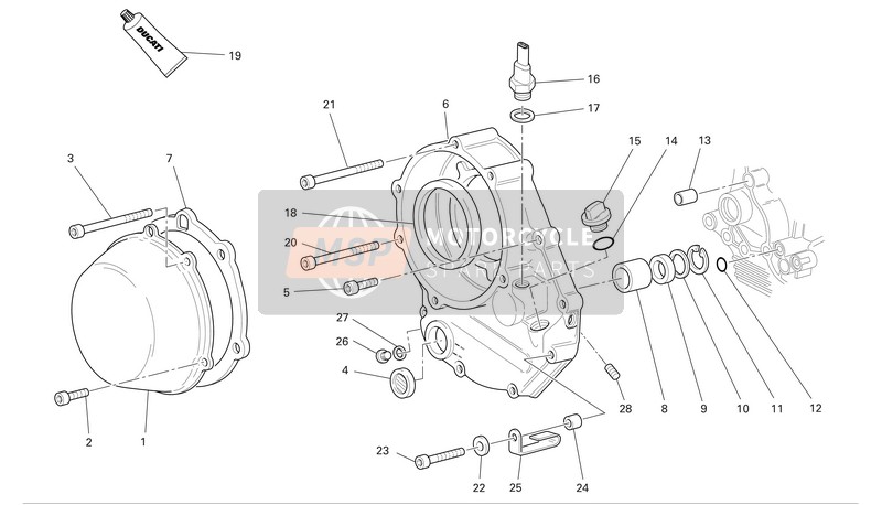 41760113A, Threaded Dowel Stei M6X8, Ducati, 1