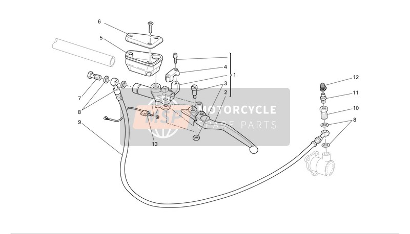 89340081A, Clutch Brake Pump Cover Kit, Ducati, 2