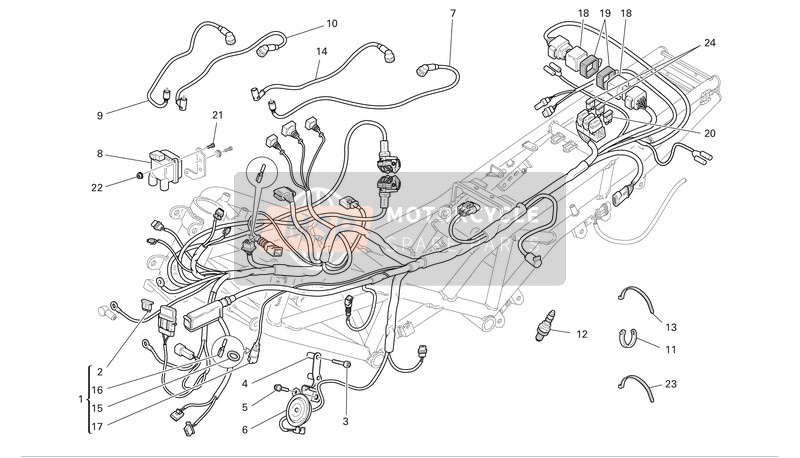 67110331A, Cable, Horizontaal Kop Spark Plug Lh, Ducati, 0