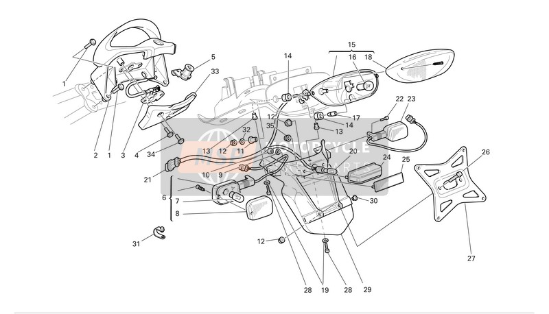 80610111AH, Haltegriff, Beifahrer Hellgrau, Ducati, 0