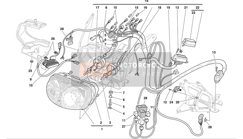 51012191A, Front Wiring, Ducati, 0