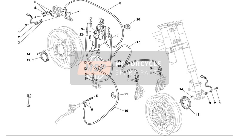 Ducati SPORT TOURING ST4 S ABS Eu 2003 Anti-Lock Breaking System (abs) for a 2003 Ducati SPORT TOURING ST4 S ABS Eu