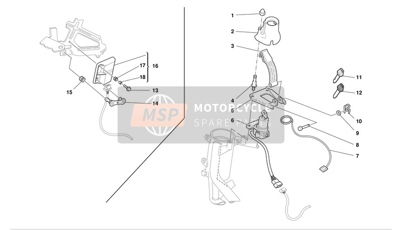 Ducati SPORT TOURING ST4 S Eu 2003 Anti - Robo para un 2003 Ducati SPORT TOURING ST4 S Eu