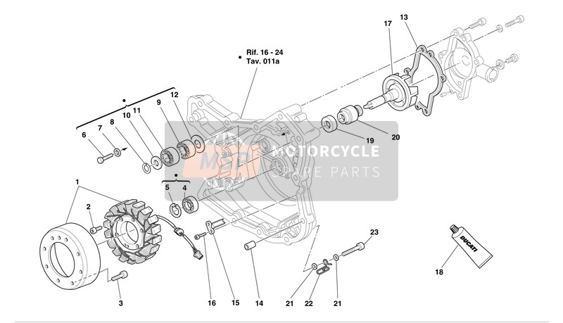 93050062B, Mechanical Keering, Ducati, 1