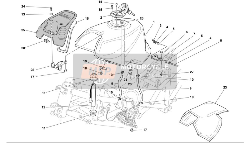 76410191A, Vibration Demper Pad, Ducati, 1
