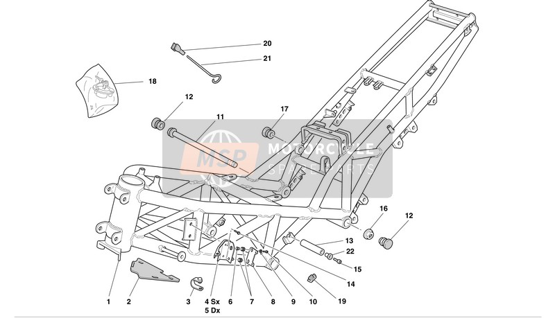 Ducati SPORT TOURNG ST4 S Eu 2004 Frame for a 2004 Ducati SPORT TOURNG ST4 S Eu