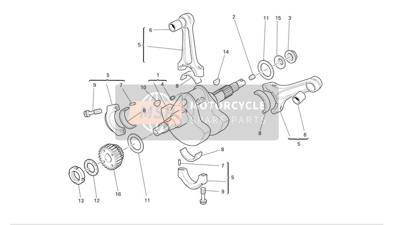 17020811A, Primary Drive Gears Set, Ducati, 2