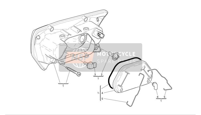 Ducati SPORTTOURING 3 Eu 2005 Testata anteriore-Luce per un 2005 Ducati SPORTTOURING 3 Eu