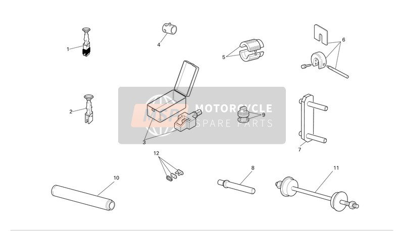 Ducati SPORTTOURING 4 S Eu 2005 Outils spéciaux d'atelier 1 pour un 2005 Ducati SPORTTOURING 4 S Eu