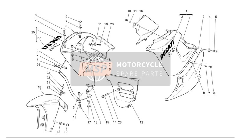 48410451AT, Left Air Manifold, Ducati, 0