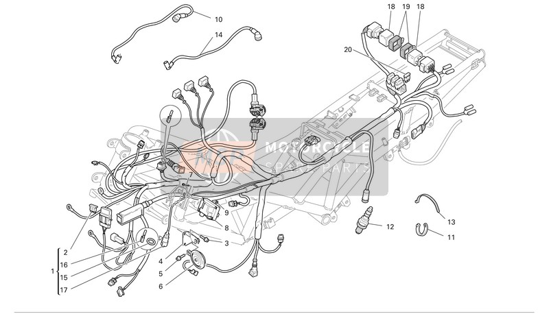 Ducati SPORTTOURING 4 S Usa 2005 Electric System for a 2005 Ducati SPORTTOURING 4 S Usa