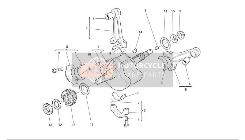 Ducati SPORTTOURING ST3 Eu 2006 Bielas para un 2006 Ducati SPORTTOURING ST3 Eu