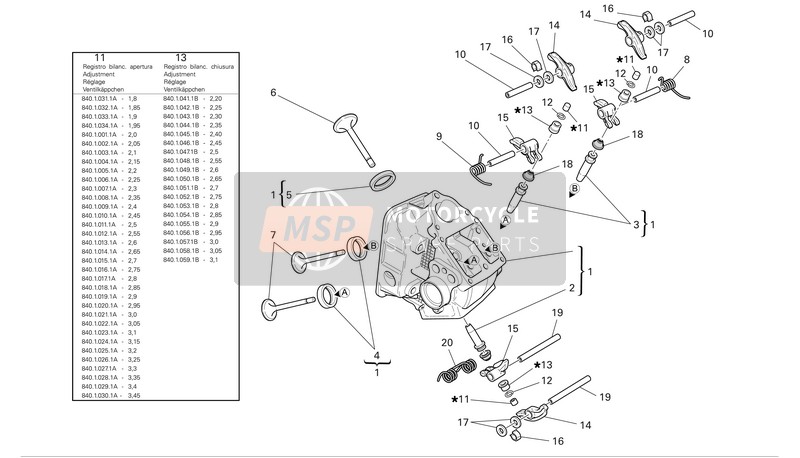 Ducati SPORTTOURING ST3 Eu 2007 Horizontal Cylinder Head for a 2007 Ducati SPORTTOURING ST3 Eu