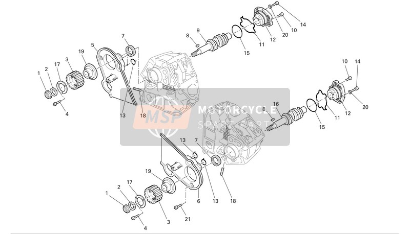 Ducati SPORTTOURING ST3 S ABS Eu 2006 Zylinder Kopf Steuersystem für ein 2006 Ducati SPORTTOURING ST3 S ABS Eu