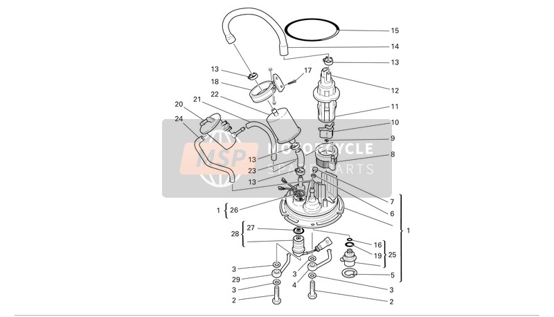 Ducati SPORTTOURING ST3 S ABS Usa 2006 Système de carburant pour un 2006 Ducati SPORTTOURING ST3 S ABS Usa