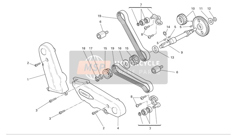 Ducati SPORTTOURING ST3 Usa 2007 Sistema de cronometraje para un 2007 Ducati SPORTTOURING ST3 Usa