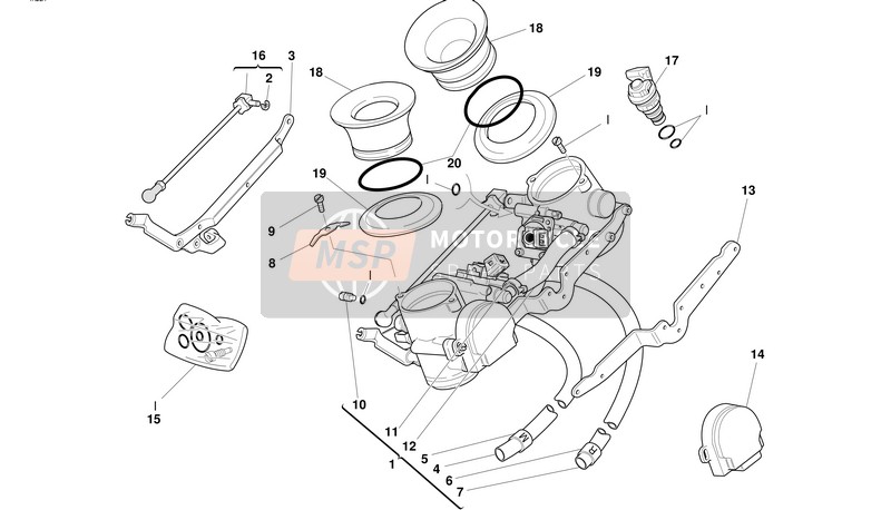 Ducati ST SPORT TOURING 4 Eu 2001 Throttle Body for a 2001 Ducati ST SPORT TOURING 4 Eu