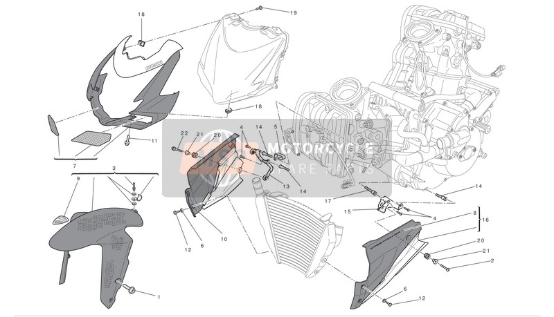 82716361A, Support Droit, Ducati, 0