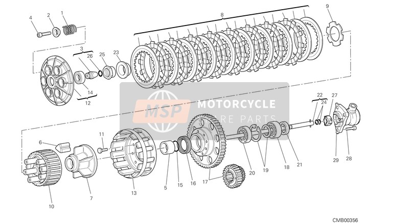 Ducati STREETFIGHTER 1098 S EU 2013 Clutch for a 2013 Ducati STREETFIGHTER 1098 S EU